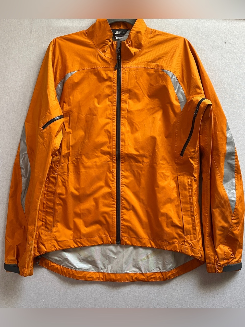 MEC Women's Lightweight Cycling Running Rain Jacket Reflective Orange L